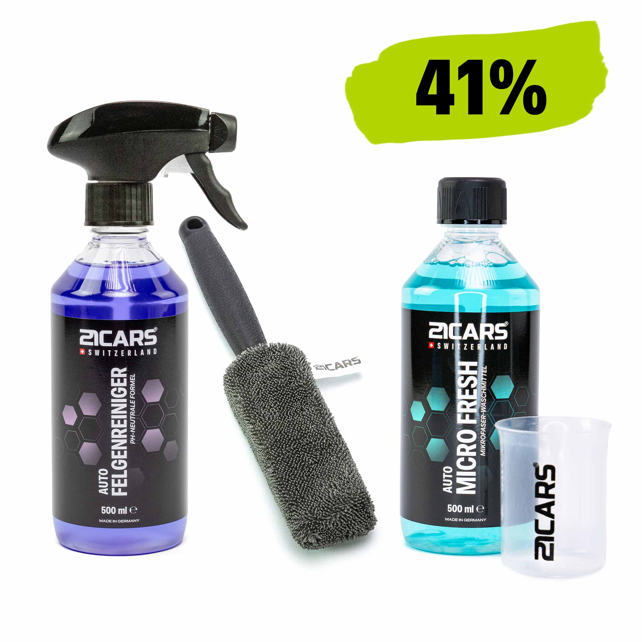 Ensemble nettoyant pour jantes et détergent microfibre – 41 % de réduction