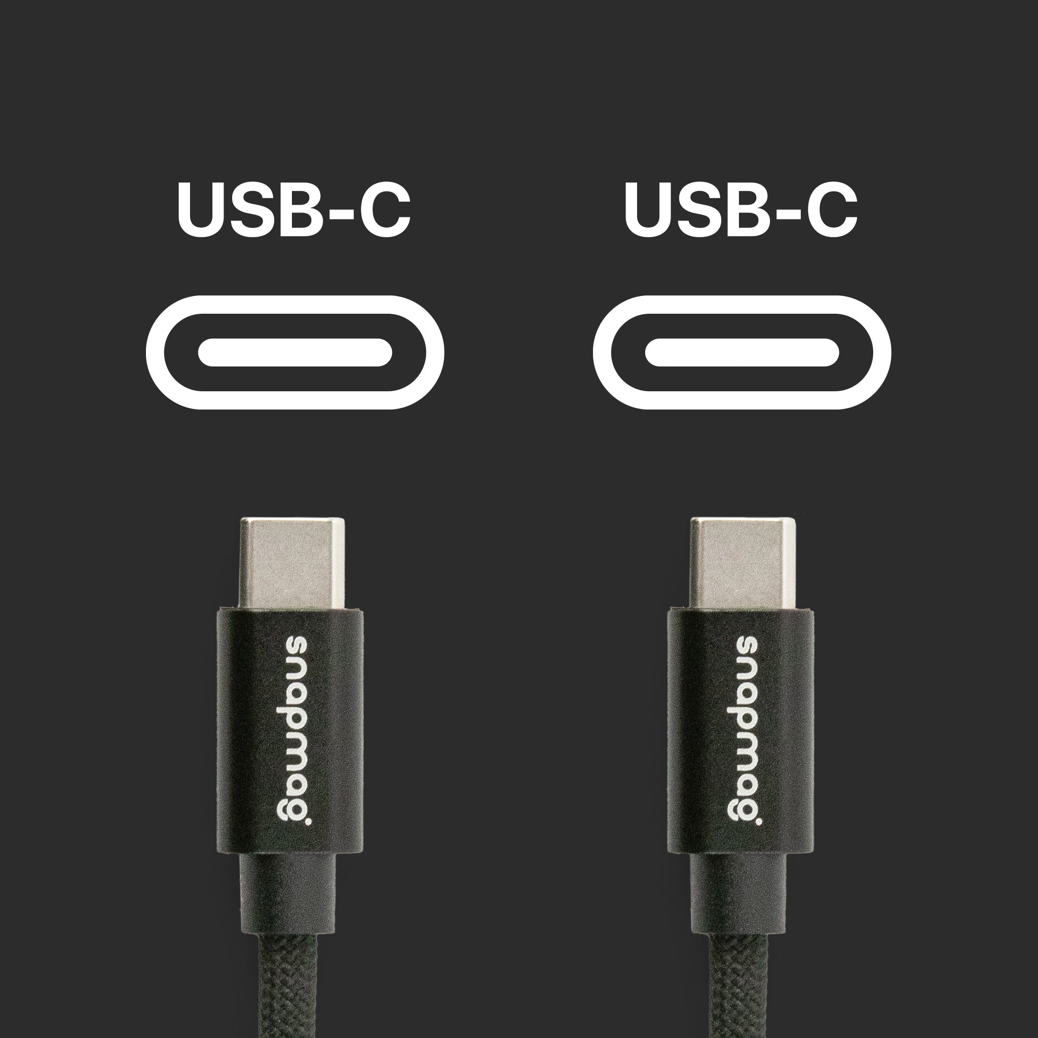 USB-C to C | iPhone 15, Android | Alle Typ C Geräte | 1.5 m | BLACK EDITION
