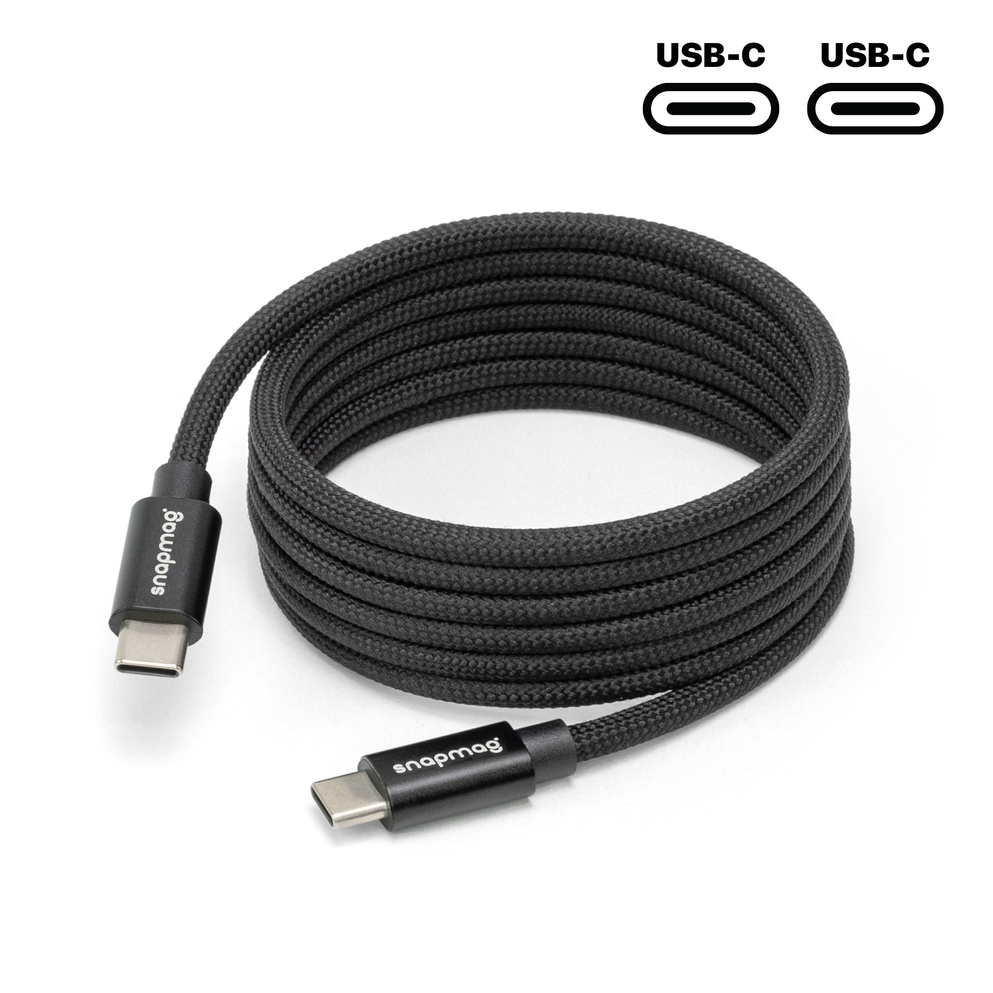 USB-C to C | iPhone 15, Android | Alle Typ C Geräte | 1.5 m | BLACK EDITION