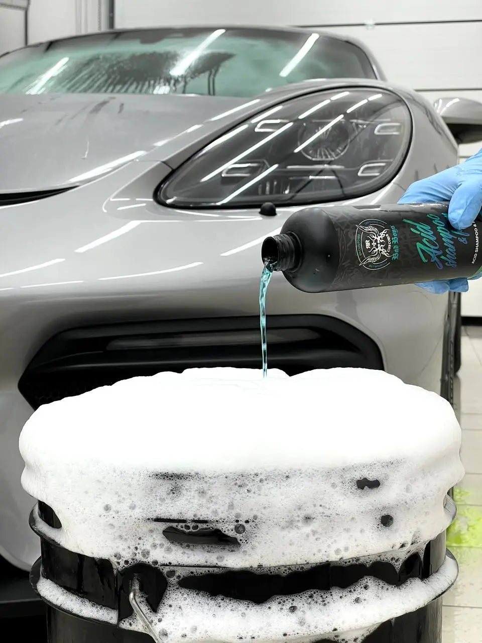 Shampoing et mousse acides