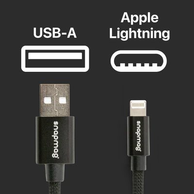 USB-A vers Lightning | Tous les appareils Apple Lightning | 1,5 m | ÉDITION NOIRE
