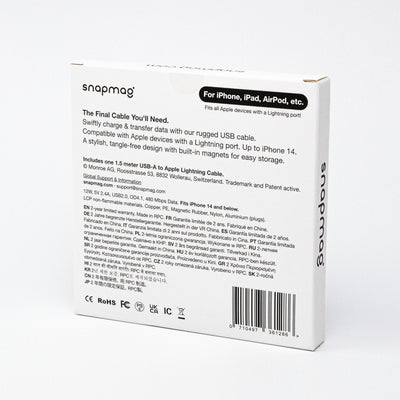 USB-A vers Lightning | Tous les appareils Apple Lightning | 1,5 m | ÉDITION NOIRE