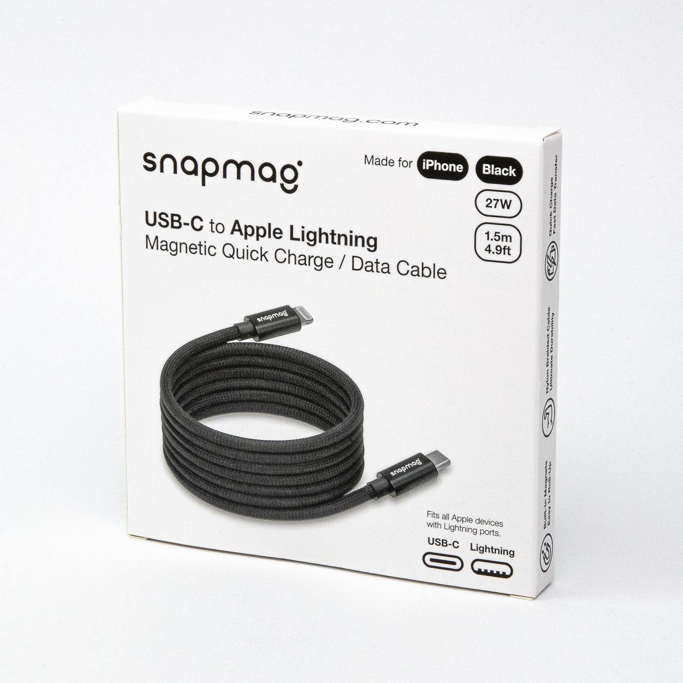 USB-C vers Lightning | Tous les appareils Apple Lightning | 1,5 m | ÉDITION NOIRE