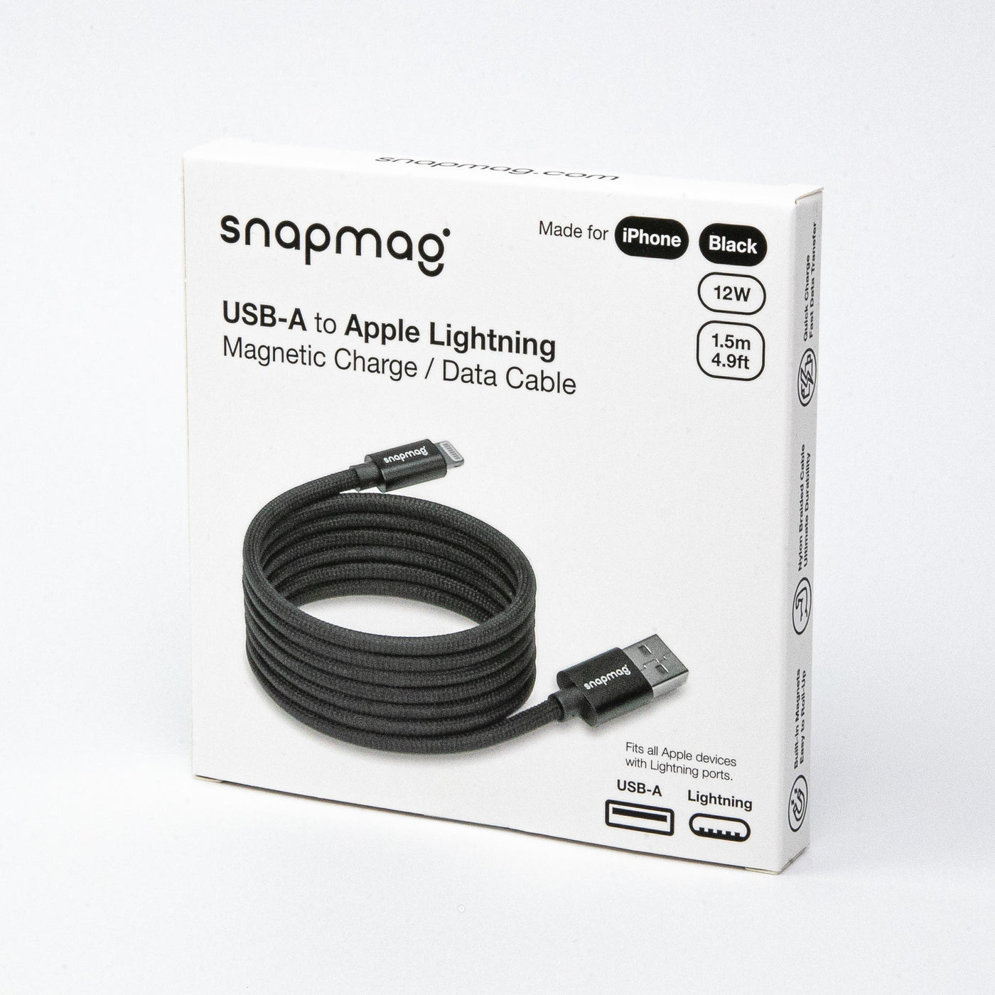 USB-A vers Lightning | Tous les appareils Apple Lightning | 1,5 m | ÉDITION NOIRE